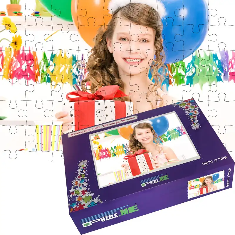 הפכו כל תמונה לפאזל מיוחד עם 72 חלקים בעיצוב אישי! מתנה מושלמת לכל אירוע וחוויה מהנה לכל הגילאים. הזמינו עכשיו באתר Pazzel.me.